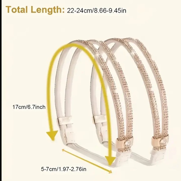 2pcs Rhinestone Shoe Strap - Picture 3 of 4